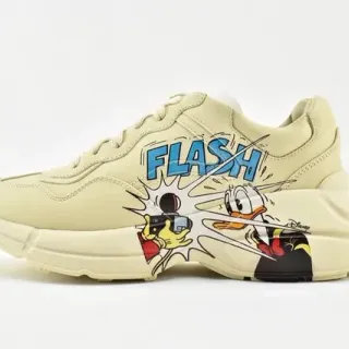Gucci Rhyton Disney Collaboration Cream Chunky Sneakers
