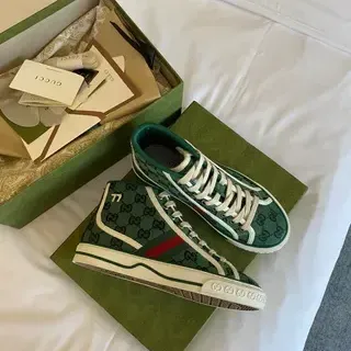 Gucci Screener Verde GG Monogram Zapatillas Lifestyle de Alto