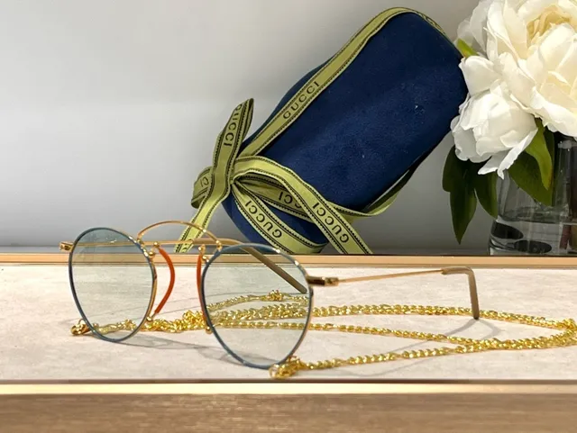Gucci Screener Gafas de sol redondas con gradiente rosa oro metálicas 7