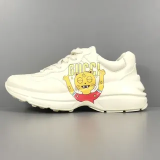 Gucci Screener Zapatilla Lifestyle Blanca Gráfico de Tigre Cartoon