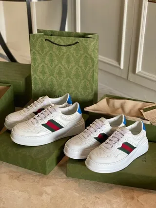 Gucci Screener Blanco Verde Rojo Web Lifestyle Sneakers 2