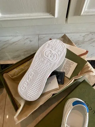 Gucci Screener Blanco Verde Rojo Web Lifestyle Sneakers 3