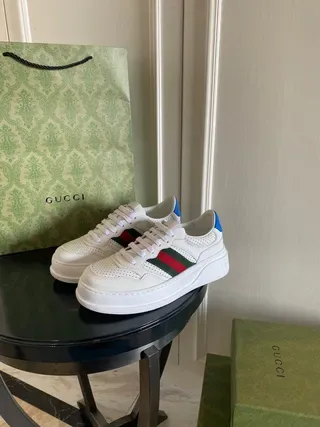 Gucci Screener Blanco Verde Rojo Web Lifestyle Sneakers 7