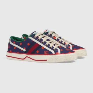 Gucci Tennis 1977 Navy Naranja Lunares Zapatillas Lifestyle