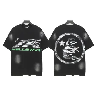 Hellstar Camo Graphic Oversized Black T-Shirt