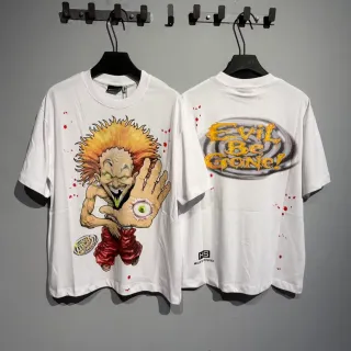 Hellstar Evil Be Gone Graphic Print White T-Shirt