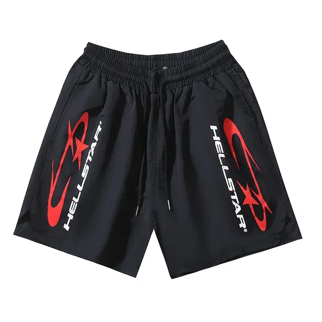 Shorts Hellstar Impressão Gráfica Preto 2