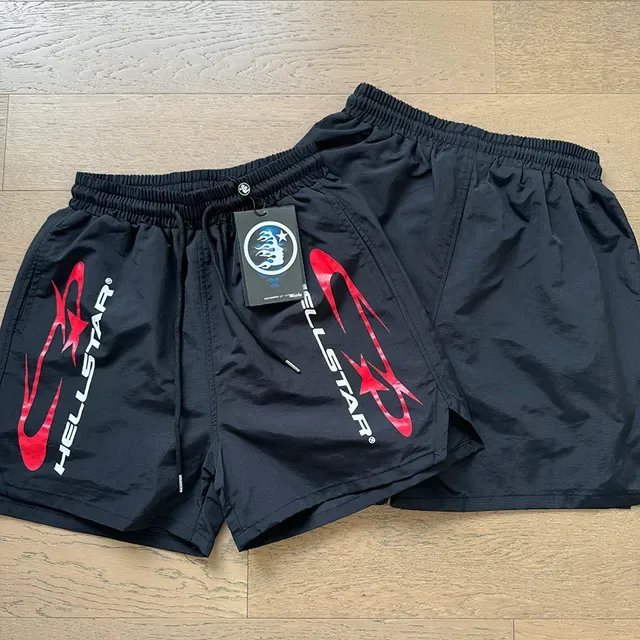 Shorts Hellstar Impressão Gráfica Preto 7