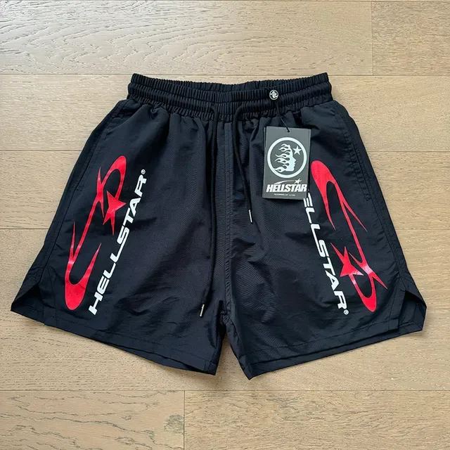 Shorts Hellstar Impressão Gráfica Preto 8