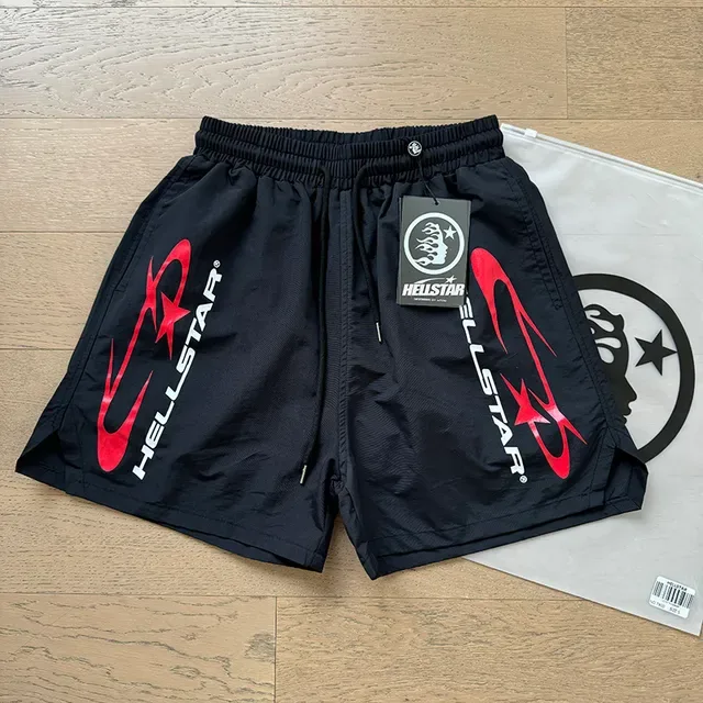 Shorts Hellstar Impressão Gráfica Preto 9