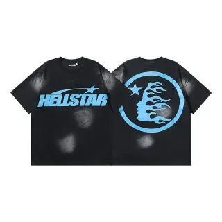 Hellstar Graphic Print Bleached Black T-Shirt