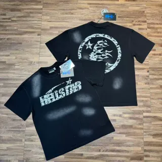Hellstar Graphic-Print Distressed Black T-Shirt