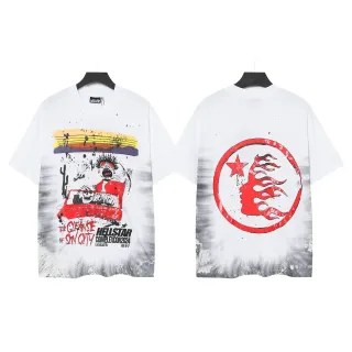Hellstar Graphic Print Tie-Dye Hem Oversized T-Shirt