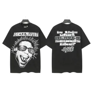 Hellstar Heaven Graphic Oversized Black T-Shirt