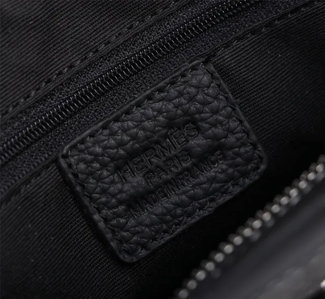 Hermès Black Pebbled Leather H-Logo Crossbody Bag 3