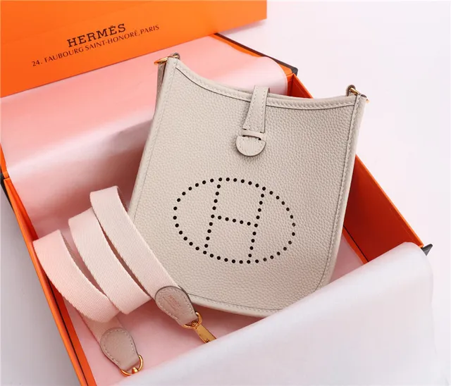 Hermès Evelyne Orange Perforated H Logo Underarm Bag 17
