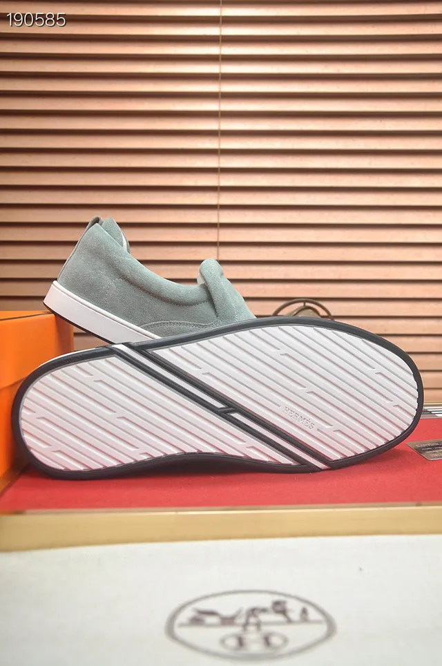 Hermès H Logo Slip-On Mint Green Suede Loafers 2