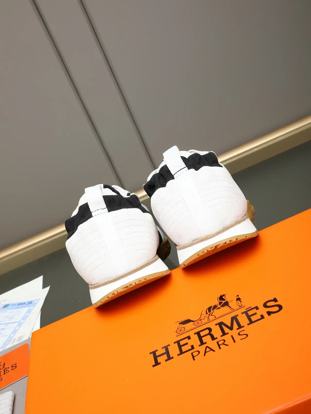 Hermès H Sneaker কালো সাদা Gum লाइফস্টাইল স্নিকার 3