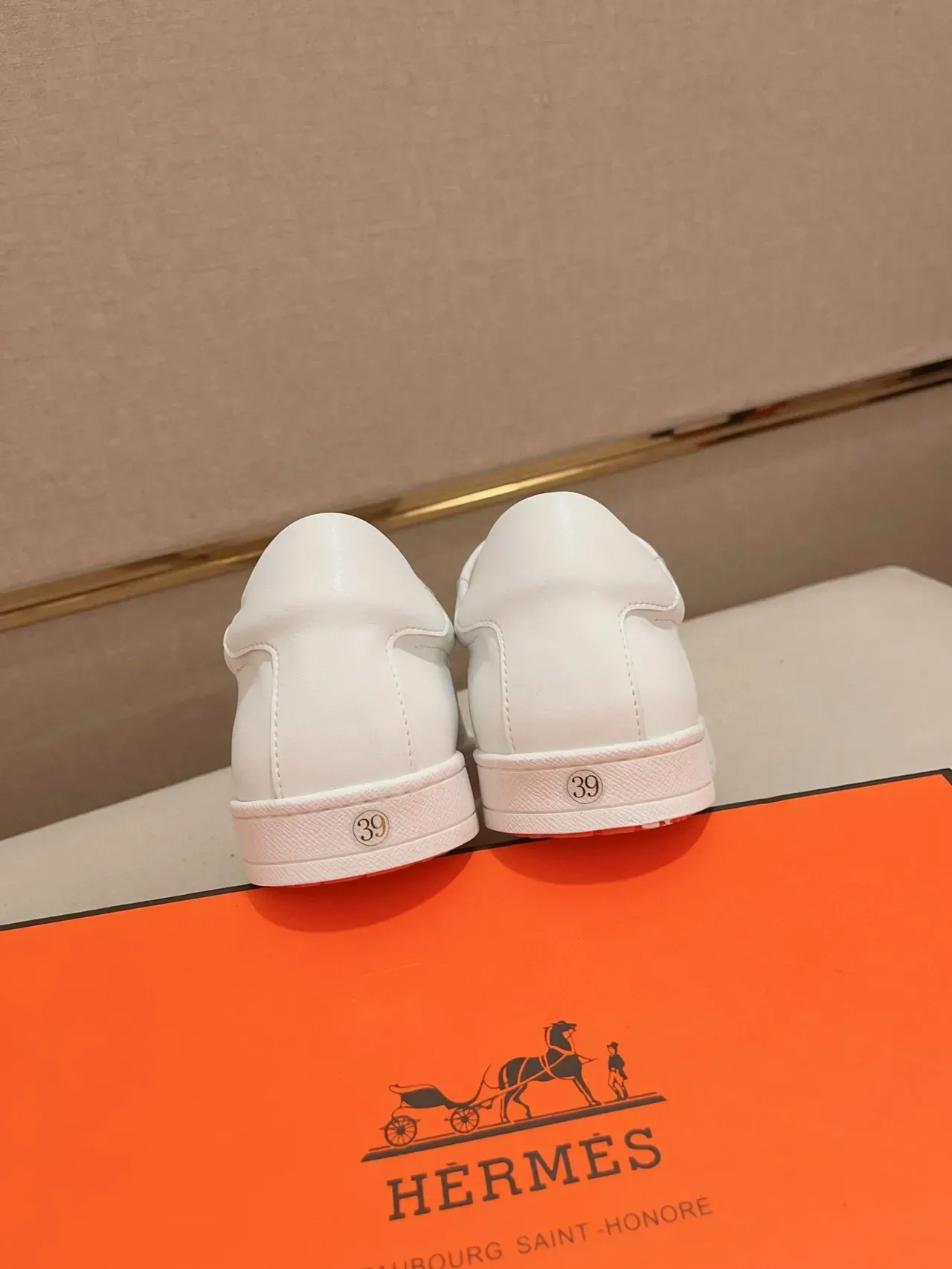 Hermès H Sneaker সাদা চামড়ার লাইফস্টাইল স্নিকার 4