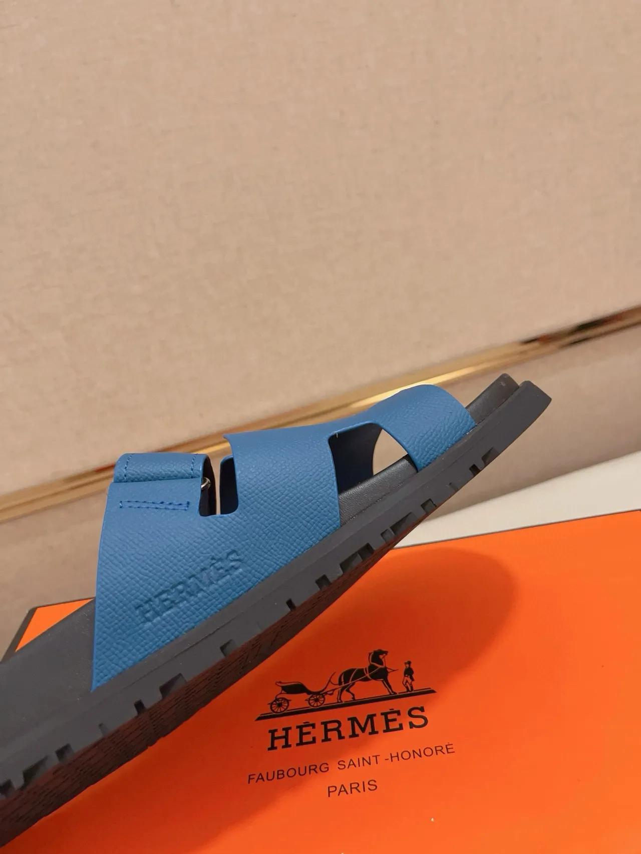Hermès Oran নীল এবং কালো ক্যাজুয়াল স্যান্ডেল 5