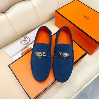 Hermès Oran 海军麂皮乐福鞋