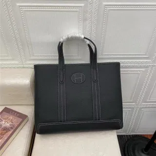 Hermès Picotin Lock Black Pebbled Leather Tote Bag
