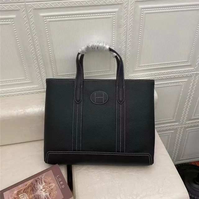 Hermès Picotin Lock 黑色粒面皮革手提包 8