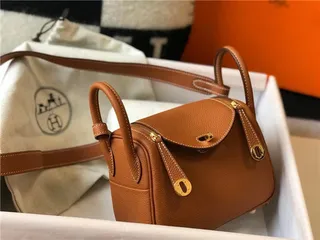 Hermès Picotin Lock Bolsa Boston Mini de Couro Laranja Granulado 8
