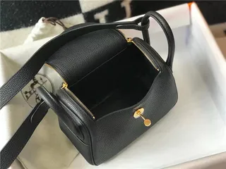 Hermès Picotin Lock Bolsa Boston Mini de Couro Laranja Granulado 11