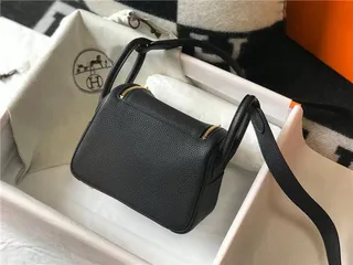 Hermès Picotin Lock Bolsa Boston Mini de Couro Laranja Granulado 15