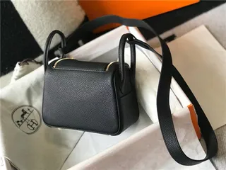 Hermès Picotin Lock Bolsa Boston Mini de Couro Laranja Granulado 18