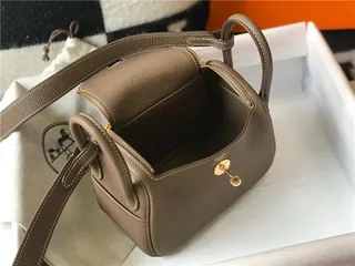 Hermès Picotin Lock Bolsa Boston Mini de Couro Laranja Granulado 20