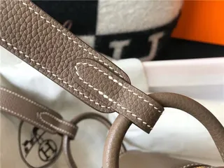 Hermès Picotin Lock Bolsa Boston Mini de Couro Laranja Granulado 23