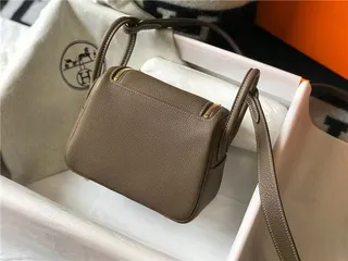 Hermès Picotin Lock Bolsa Boston Mini de Couro Laranja Granulado 24