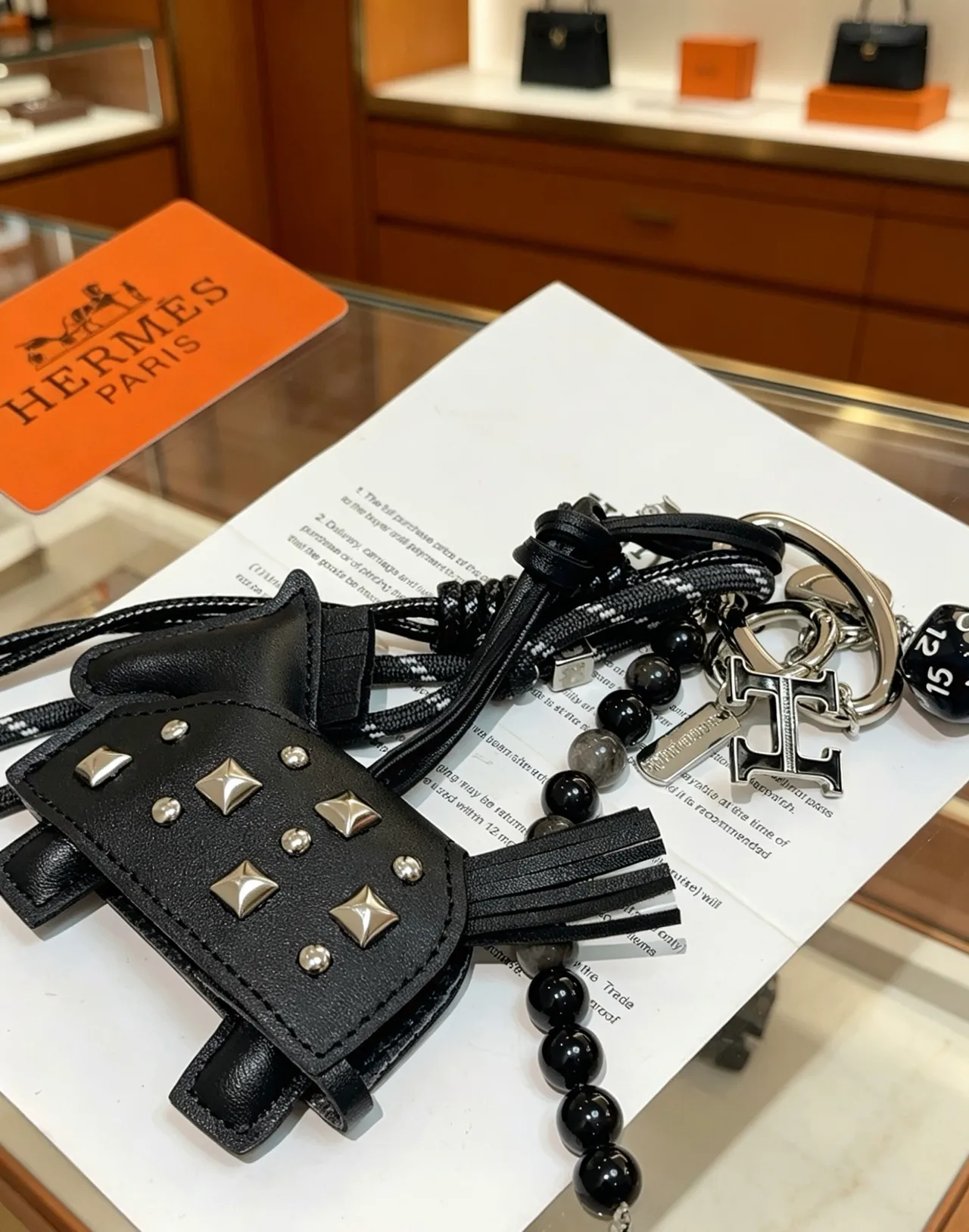 Hermès Rodeo Charm Black Silver Studded Leather Horse Silhouette Handbag 2