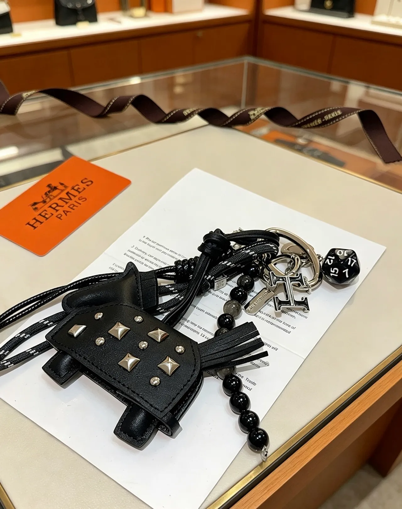 Hermès Rodeo Charm Black Silver Studded Leather Horse Silhouette Handbag 4