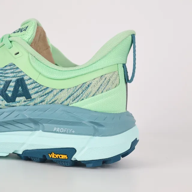 Hoka أخضر أزرق الوجه العلوي من Knit المهندس المدعوم PROFLY+ وسط الكعب أحذية الجري 4