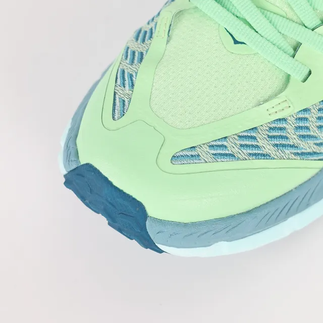 Hoka أخضر أزرق الوجه العلوي من Knit المهندس المدعوم PROFLY+ وسط الكعب أحذية الجري 5