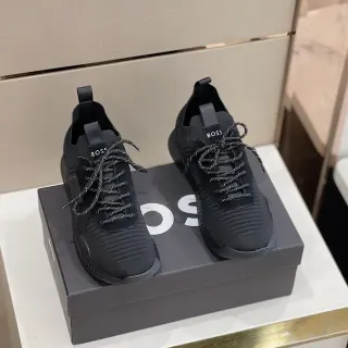 Hugo Boss 黑色针织生活运动鞋