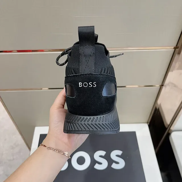 Hugo Boss 黑色针织生活运动鞋 5