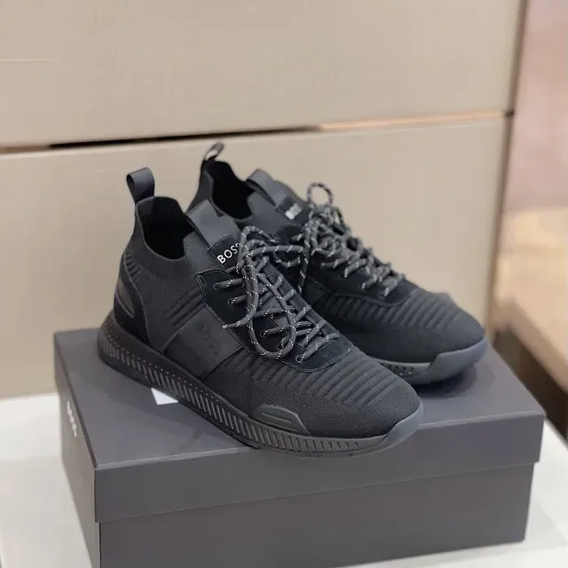 Hugo Boss 黑色针织生活运动鞋 8
