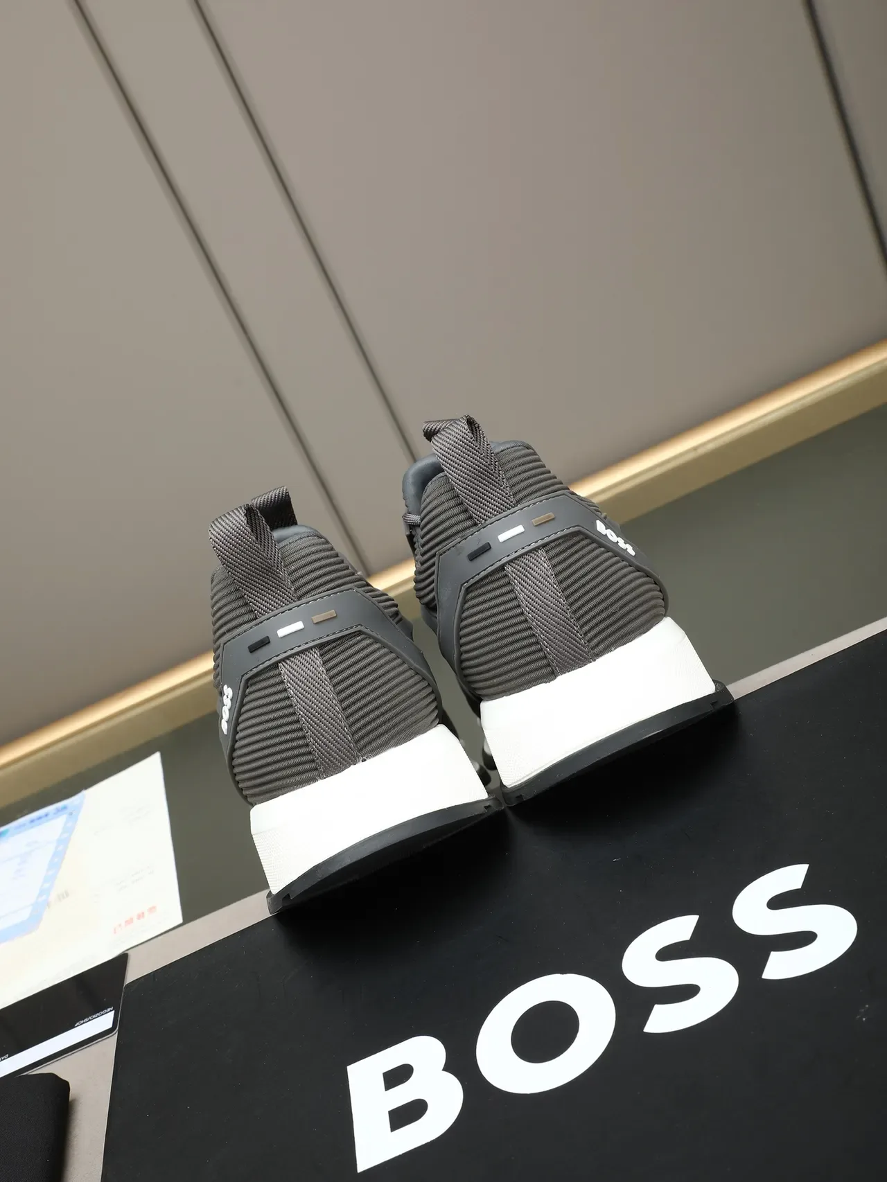 Hugo Boss Tênis Lifestyle Cinza Textil Aca nalado 4