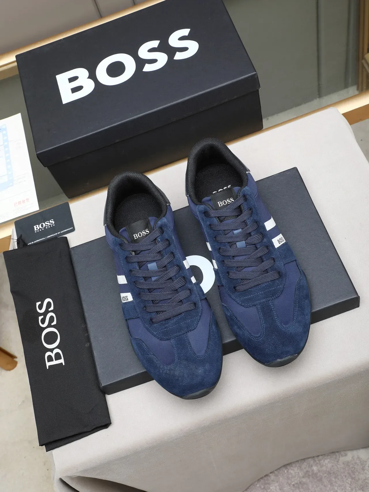 Sneakers Lifestyle Hugo Boss Navy Suède et Textile 2
