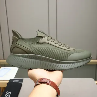 Hugo Boss Olive Knit Lifestyle Sneaker