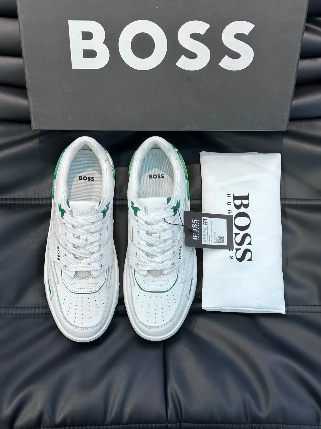 Hugo Boss 白绿配色生活方式运动鞋 8