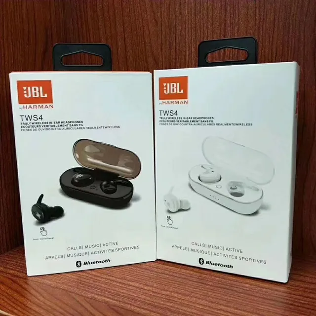 JBL Twins سماعات الأذن اللاسلكية الحقيقية أسود وأبيض TWS سماعات الأذن 10
