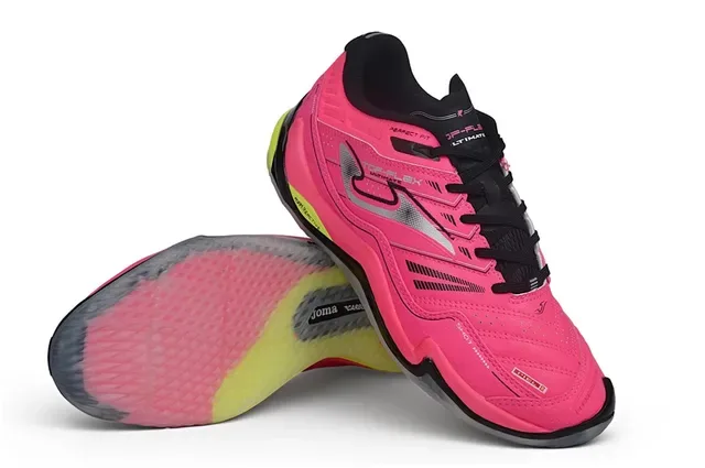 Joma Top-Flex Ultimate Shot Mini rosa neón amarillo negro zapatillas lifestyle 4