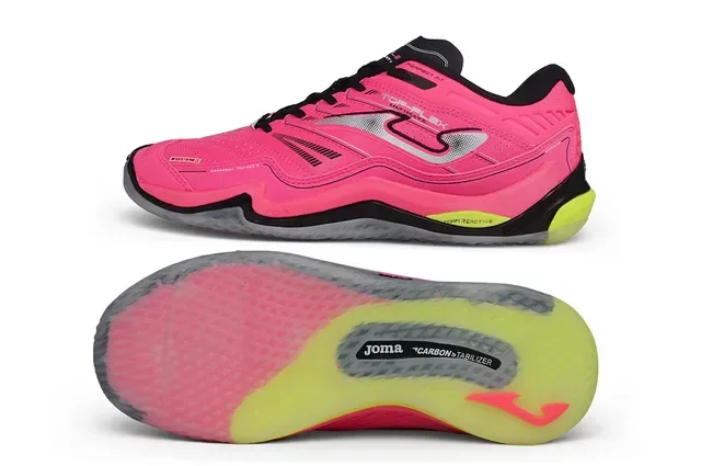 Joma Top-Flex Ultimate Shot Mini rosa neón amarillo negro zapatillas lifestyle 6
