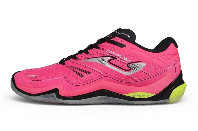 Joma Top-Flex Ultimate Shot Mini rosa neón amarillo negro zapatillas lifestyle 7