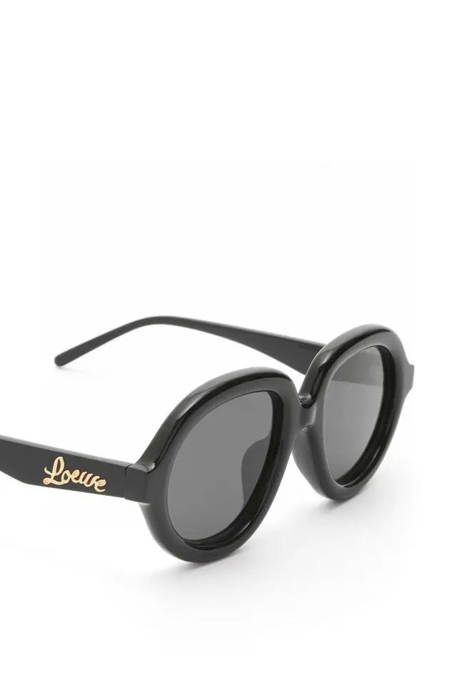 Loewe Monture Ronde Lentille Translucide Marron Lunettes de Soleil 3